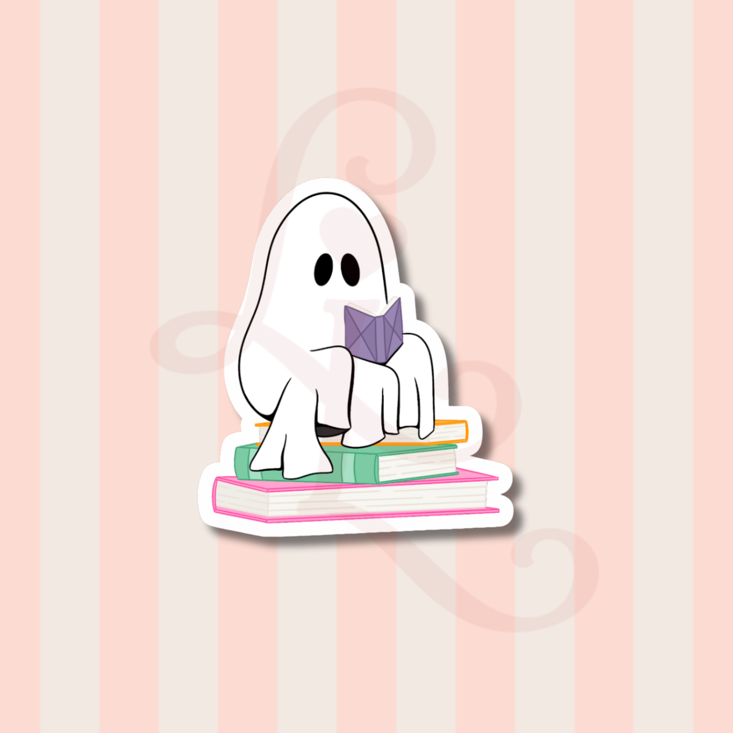 ghostie reading sticker