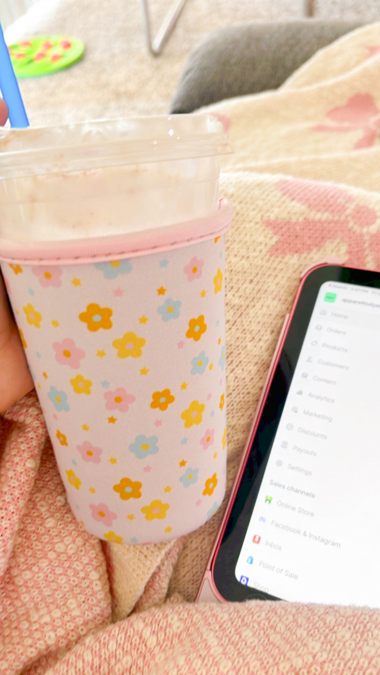 Floral Girly Coffee Sleeve