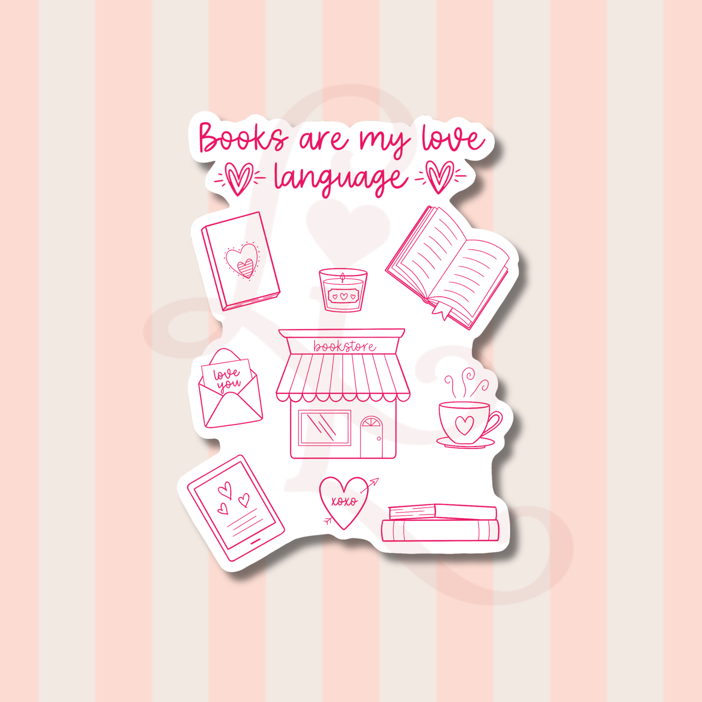 books are my love language sticker