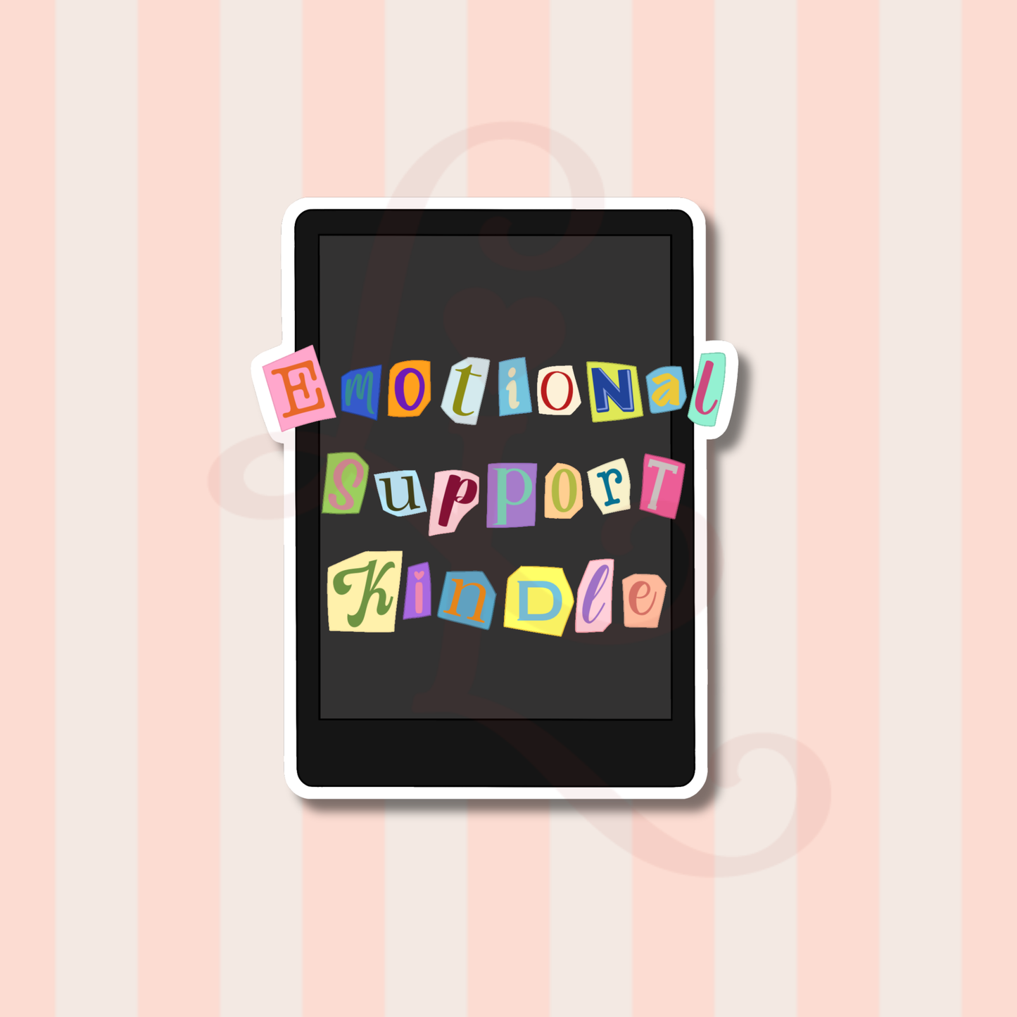 emotional support kindle sticker