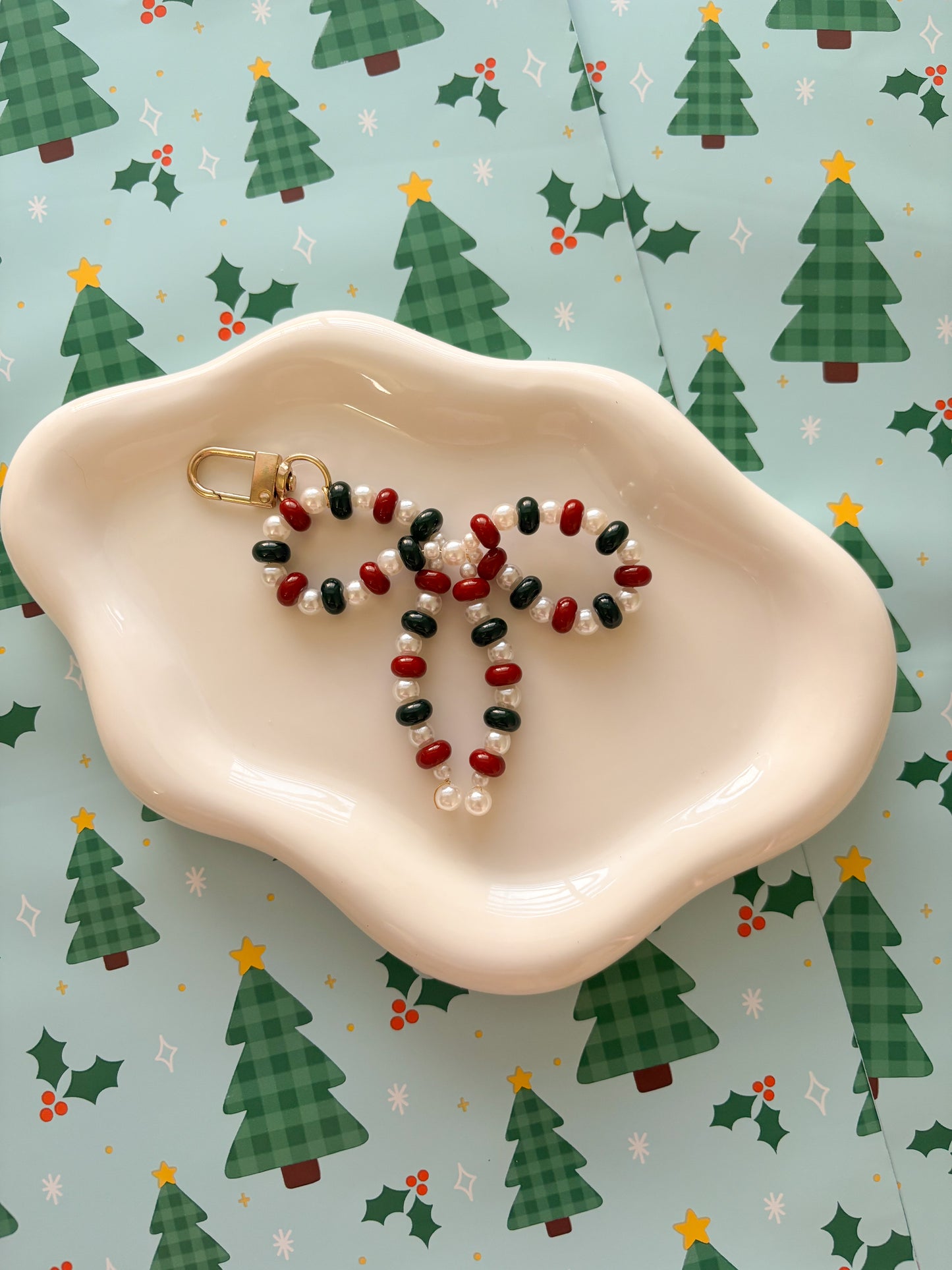 Holiday Bow Bag Charm