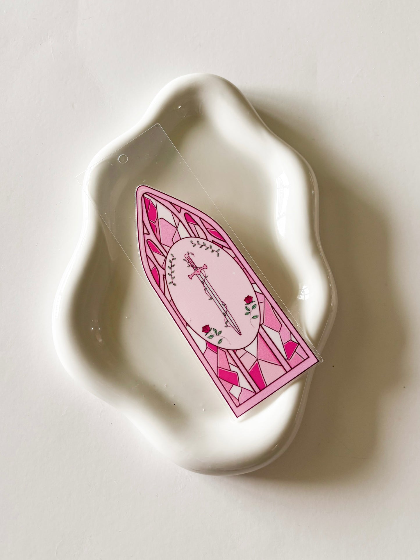 Pink Stained Glass Bookmark