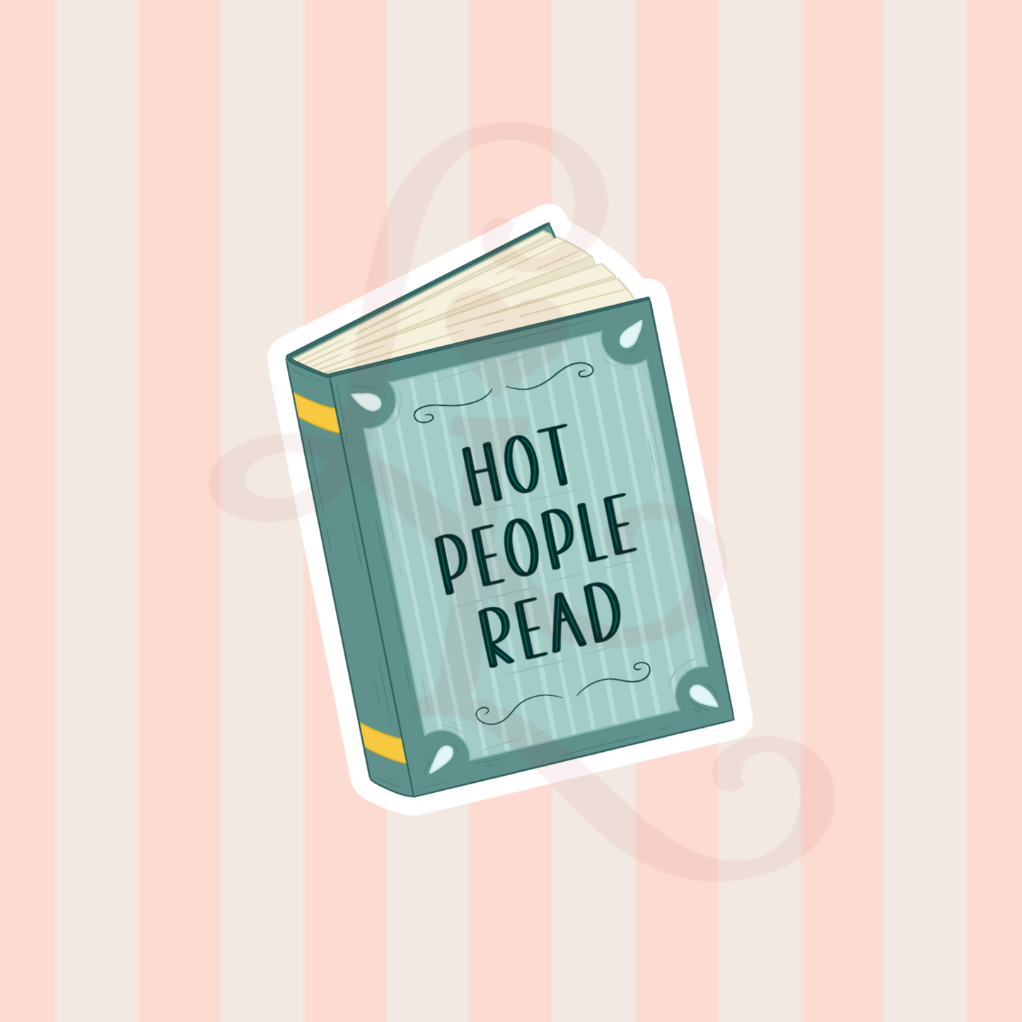 hot people read blue sticker