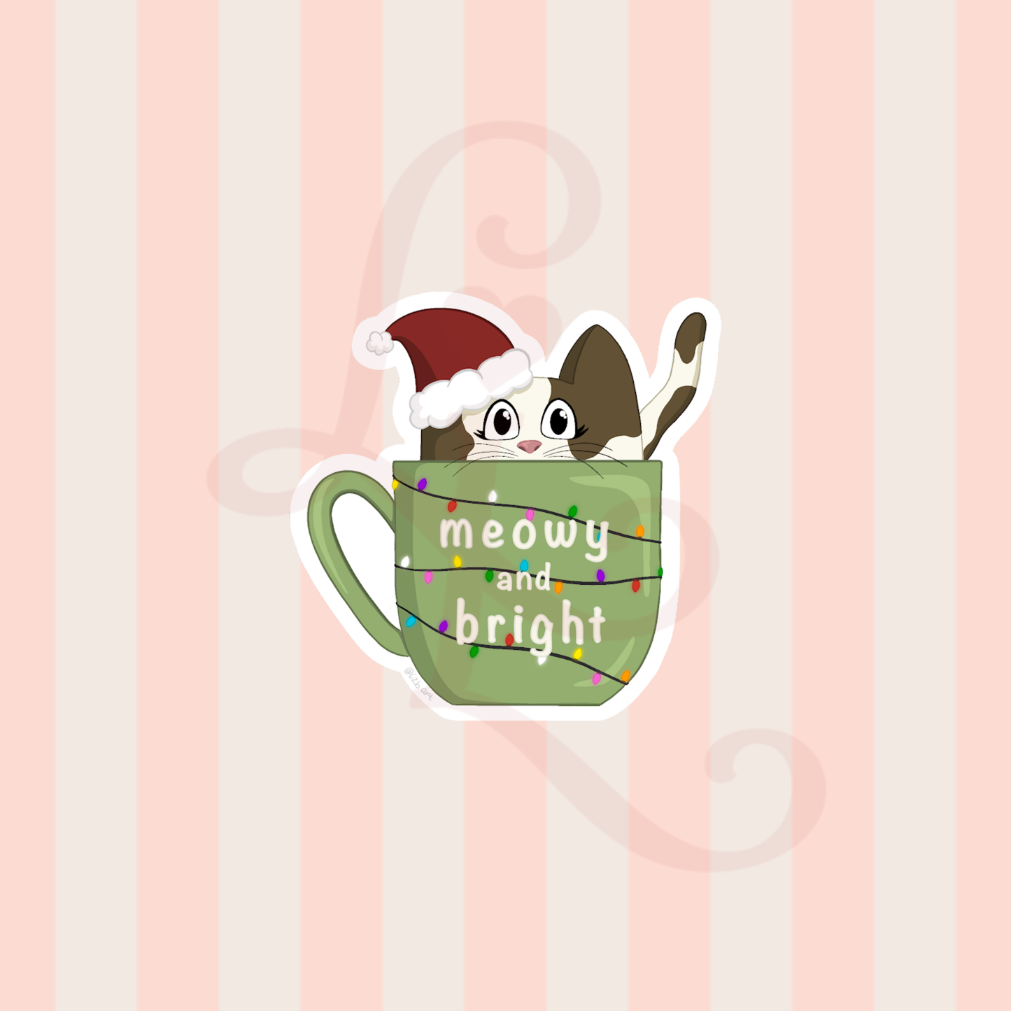 meowy and bright sticker