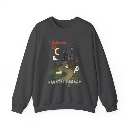 Haunted Library Crewneck Sweatshirt