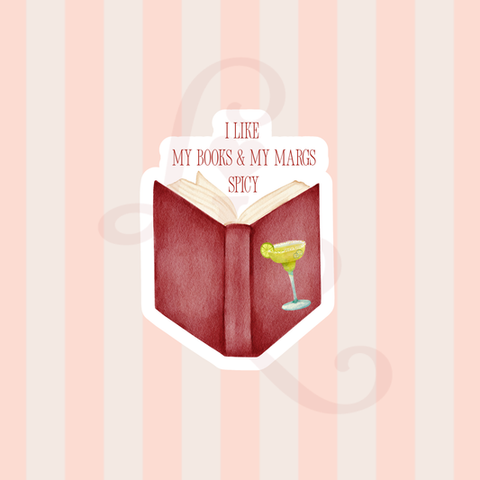 spicy books & margs sticker