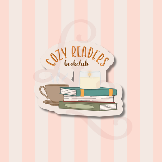 cozy readers bookclub sticker