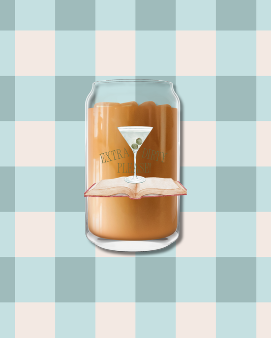 Extra Dirty 16 oz glass