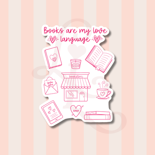 books are my love language sticker