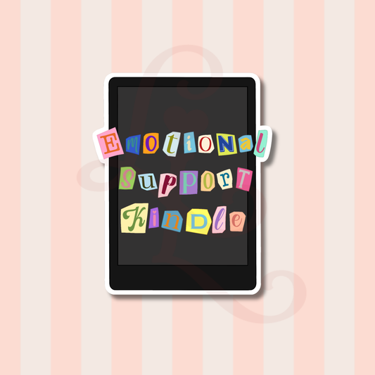 emotional support kindle sticker
