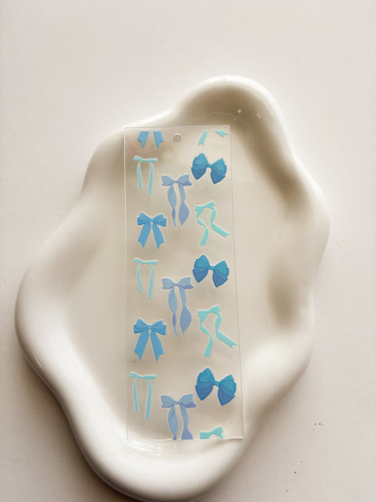 Blue Bows Bookmark- build your own!