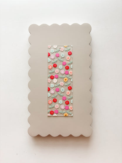 Pastel Roses Bookmark- build your own!