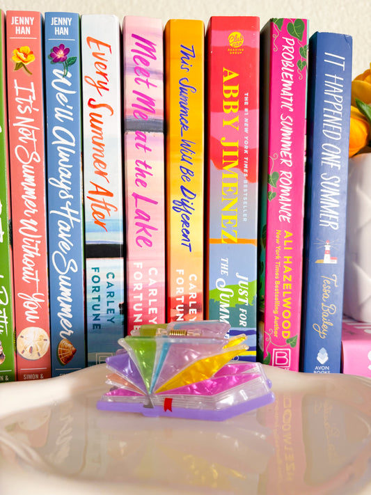Colorful Open Book Hair Clip