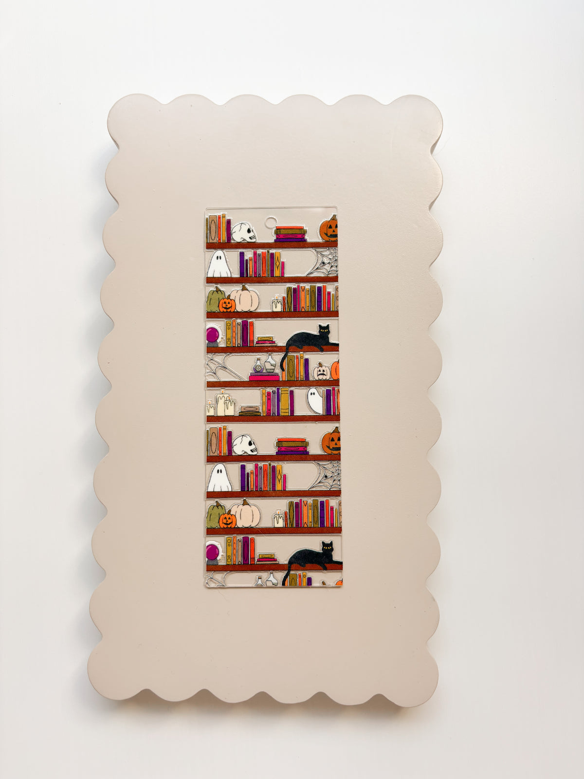 Spooky Bookshelf Bookmark- build your own!