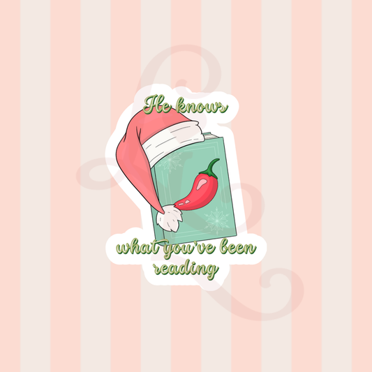 spicy holiday reads sticker