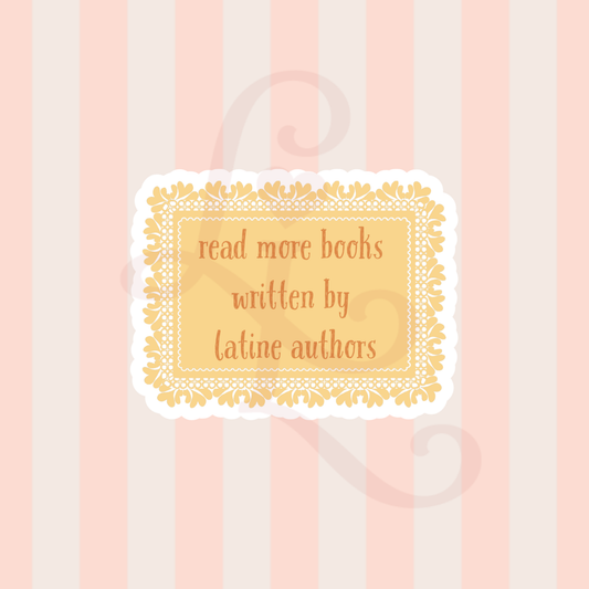read more latine authors sticker