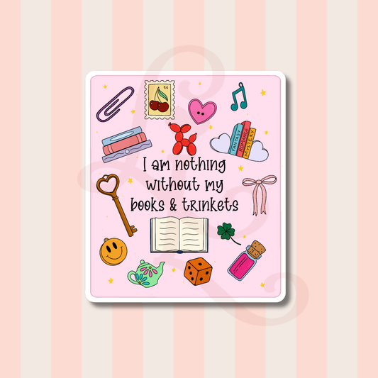 books and trinkets sticker